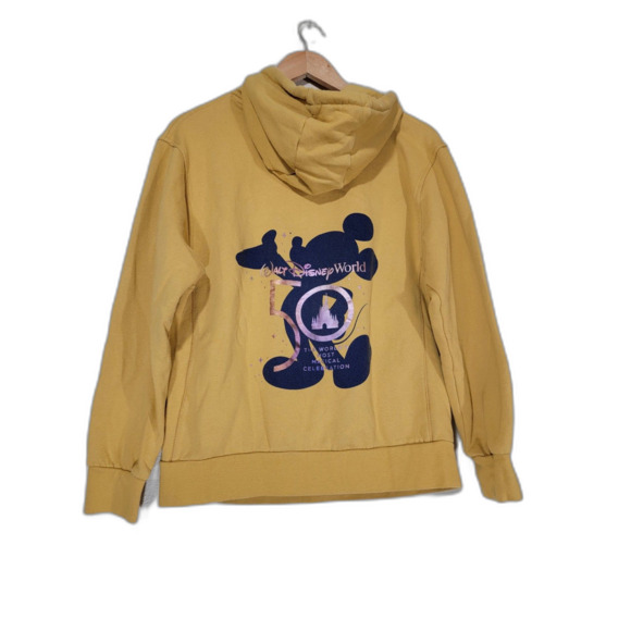 Disney World 50th Anniversary Mickey Mouse Gold Hoodie - Small - Picture 2 of 8
